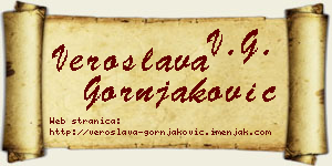 Veroslava Gornjaković vizit kartica
